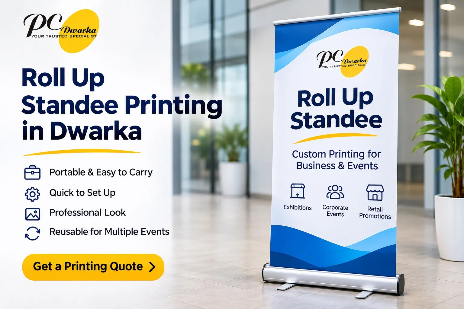 Portable retractable banner stand